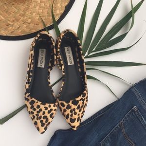 Adorable Steve Madden Leopard Print D’orsay Flats